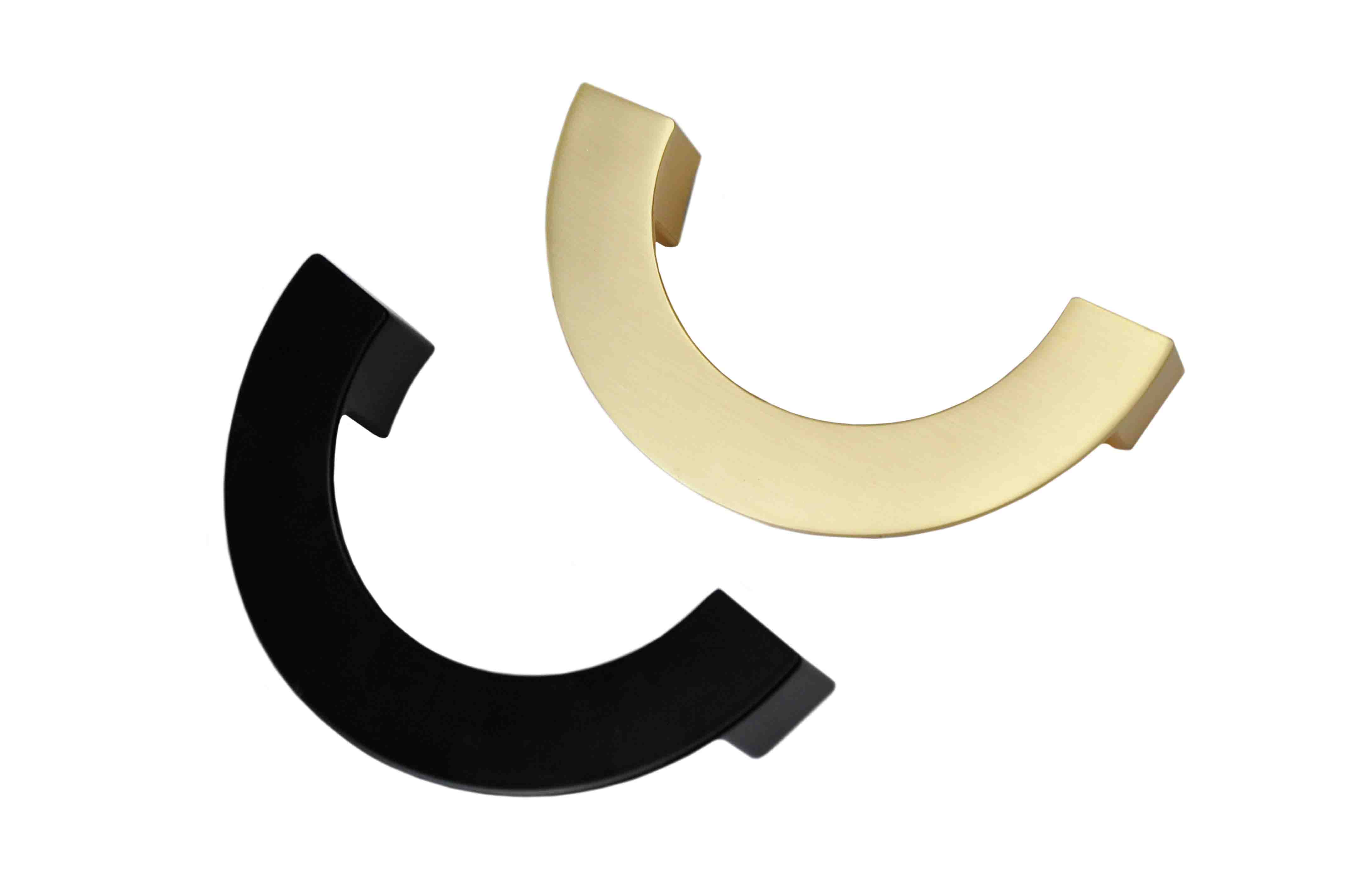 Ручка полукруг H80 золото и черный мат