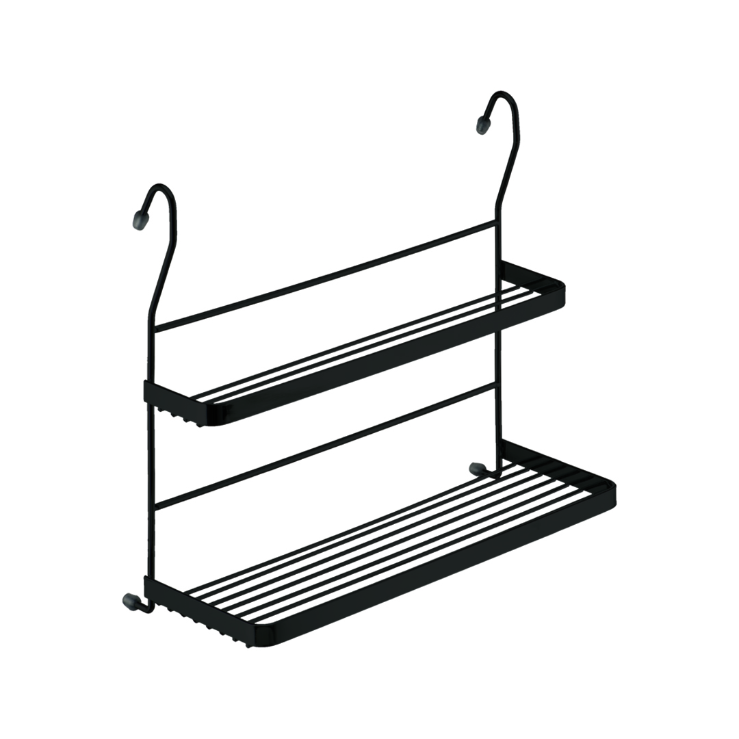 Полка двухъярусная mix YJ-G212 BL черный матовый