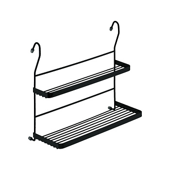 Полка двухъярусная mix YJ-G212 BL черный матовый