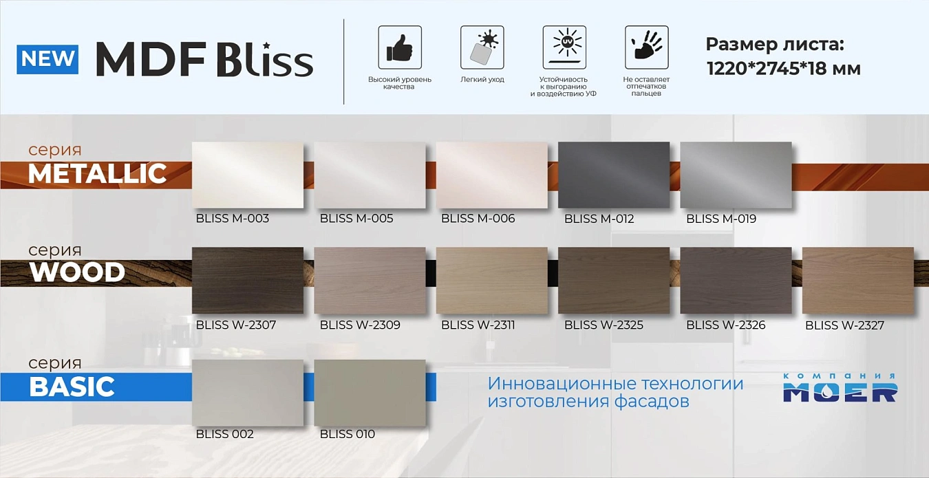 Пополнение коллекции МДФ Bliss!