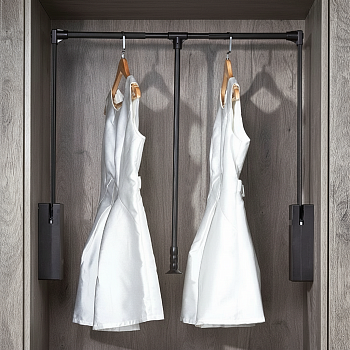 Пантограф для одежды телескопический, серый (H404)